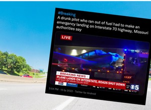 Samolot musiał lądować na autostradzie. Pilot był pijany