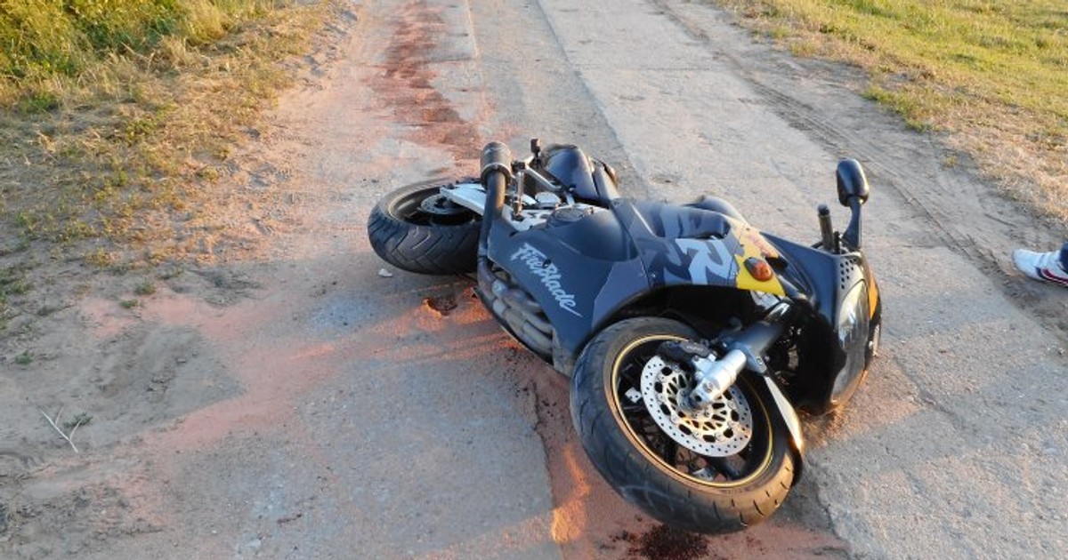 Wypadek motocyklisty