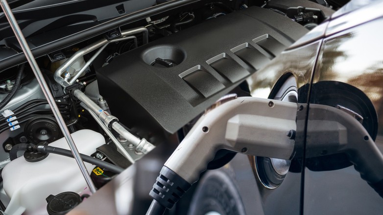 Silnik elektryczny i silnik spalinowy