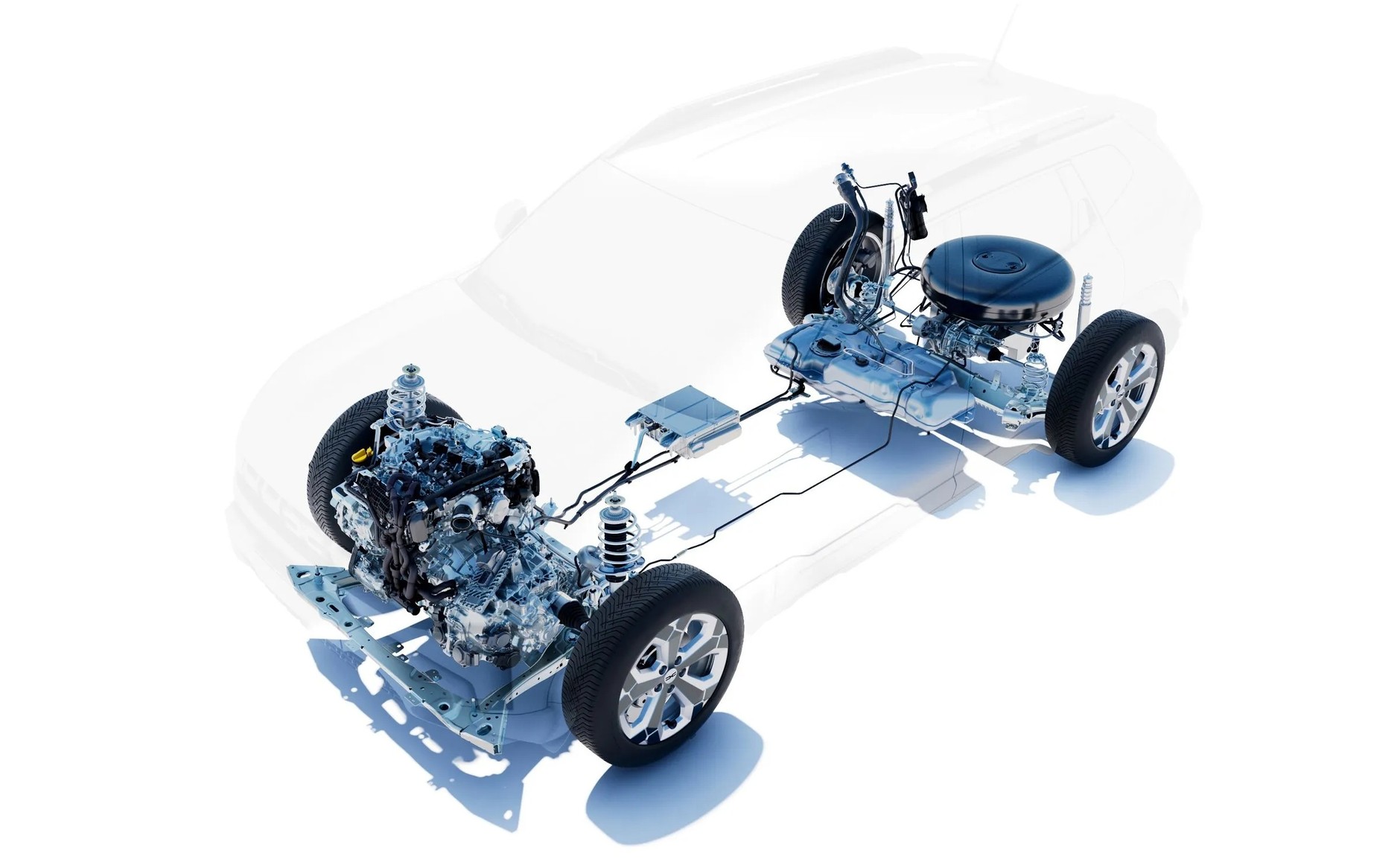 Hybrydowy układ napędowy Dacii z LPG i napędem 4x4 (Tribrid/Hybrid-G 150 4x4)
