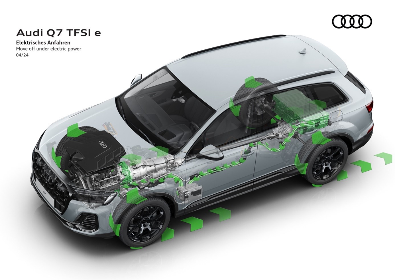 Audi Q7 TFSI e quattro łączy zalety napędów elektrycznych i spalinowych