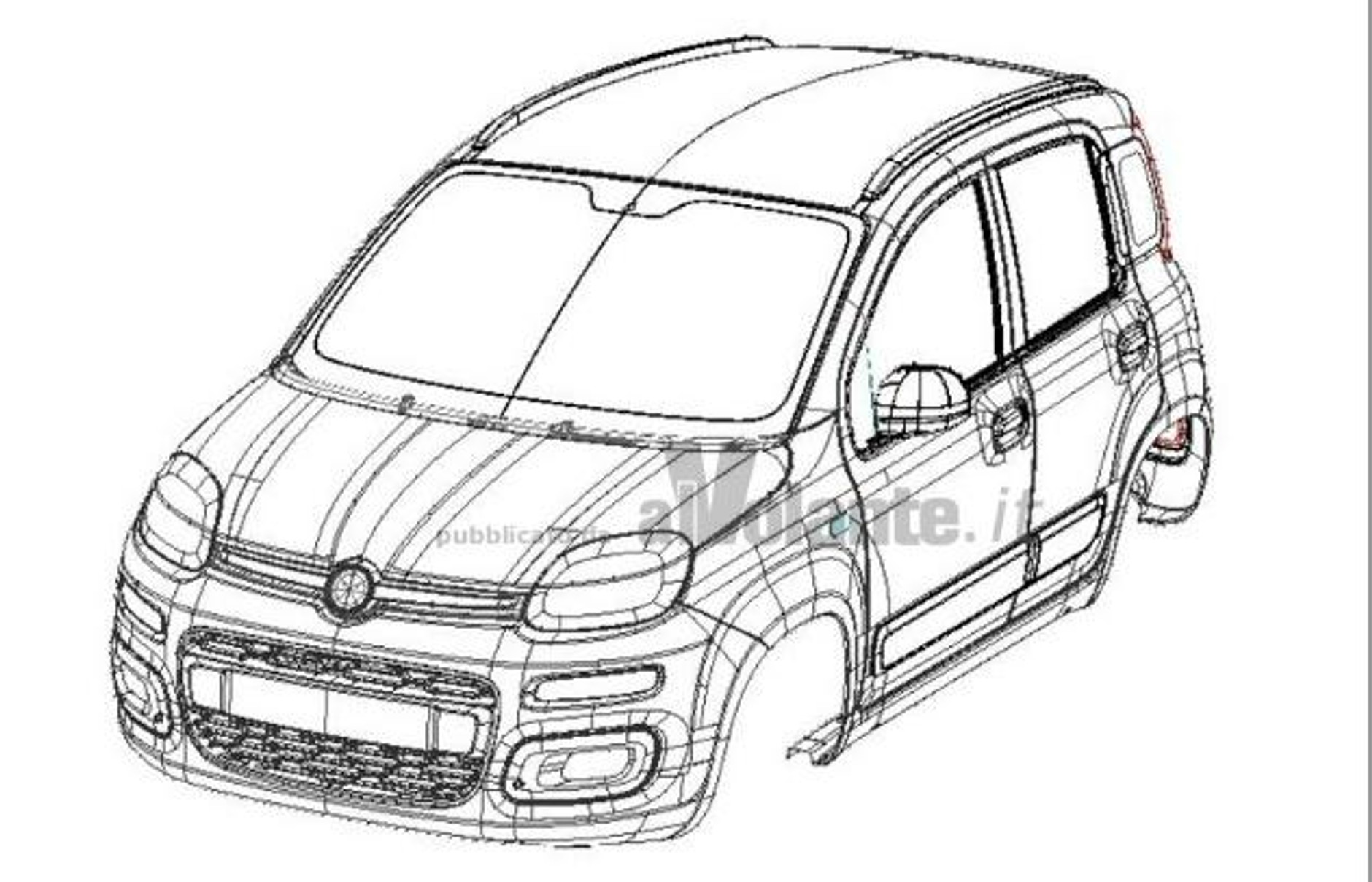 Nowy Fiat Panda w urzędzie patentowym