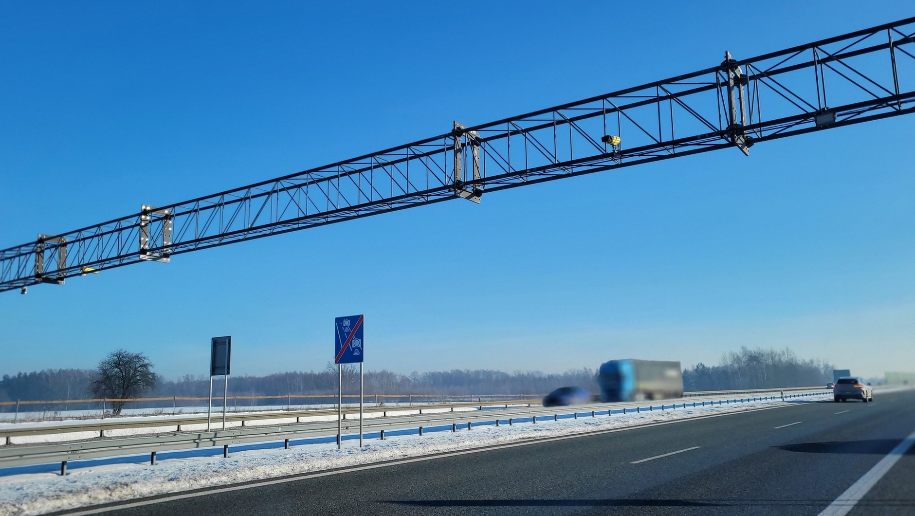 Odcinkowy pomiar prędkości na autostradzie A2 węzeł Mińsk Mazowiecki - węzeł Janów