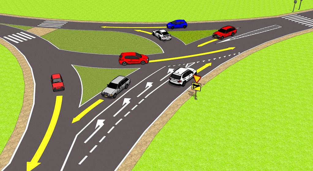 Skrzyżowanie ze znakami