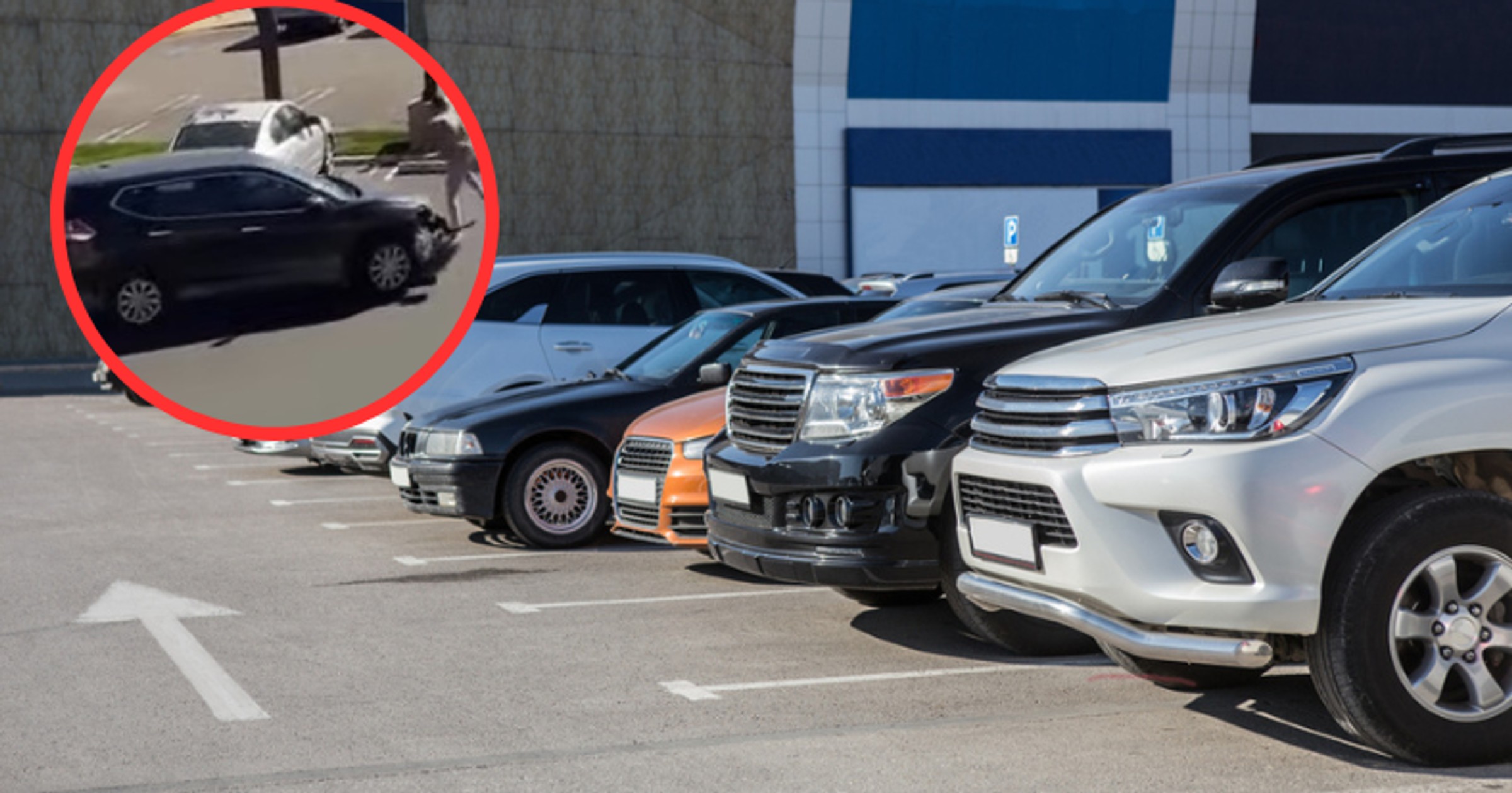 Takiej "akcji" na parkingu chyba nikt się nie spodziewał (Screen: YouTube/KTLA5)