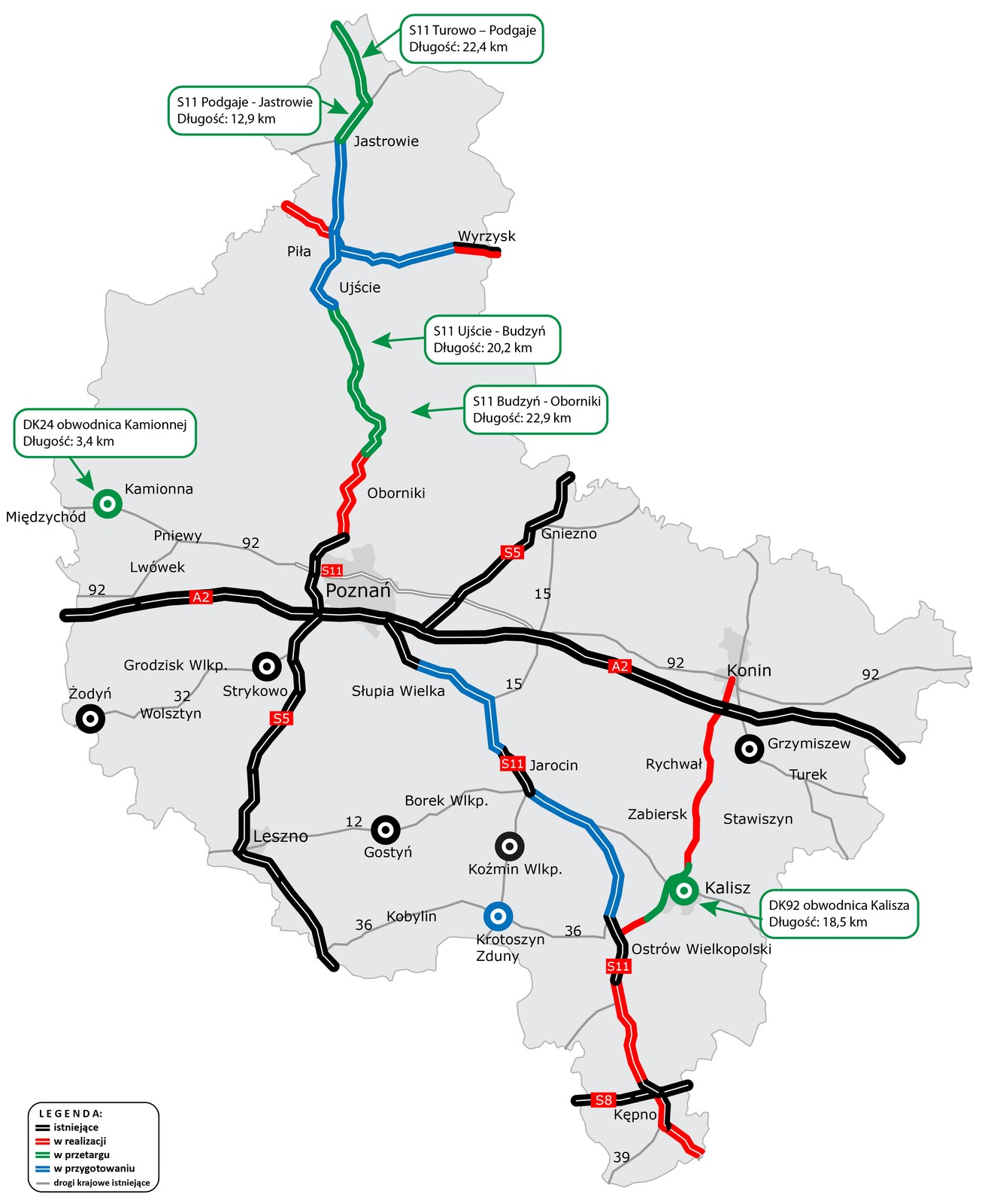 Które nowe drogi w Wielkopolsce są w przetargu?
