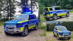 Takiego widoku nikt się nie spodziewał. Land Rover Defender w barwach polskiej policji