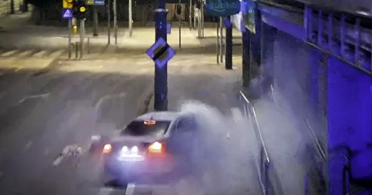 Rajd BMW po Gorzowie Wielkopolskim skończył się na latarni. Policja pokazała film