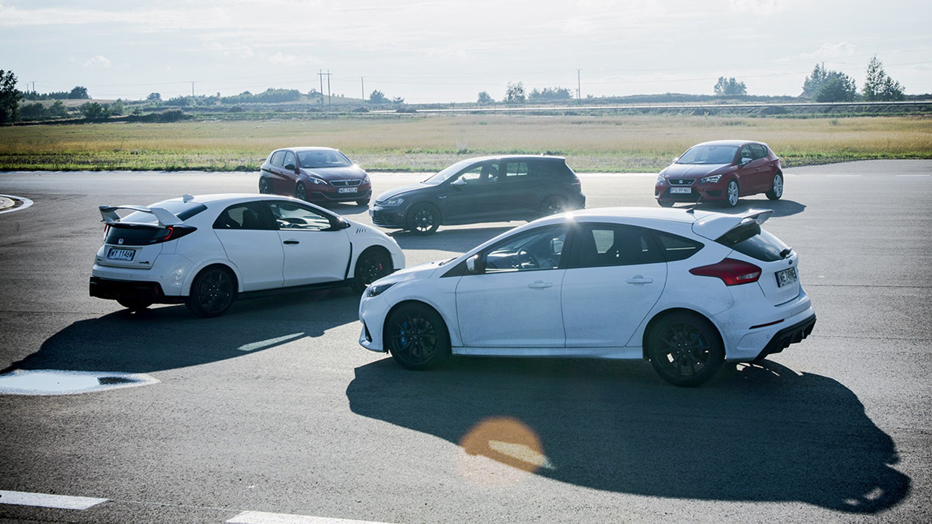 Focus RS vs 308 GTi vs Leon Cupra 290 vs Golf R vs Civic Type R