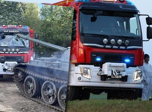 Czołg wbił się w wóz strażacki. To był prawdziwy "Strzał w 10-tkę"