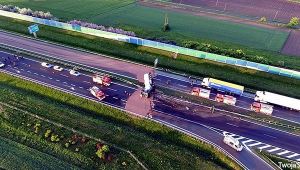Wypadek cysterny z czekoladą na A2 - jest wyrok sądu