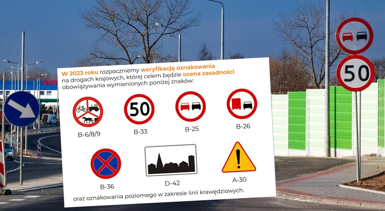 Zweryfikują oznakowanie dróg krajowych. Są "przeznakowane"