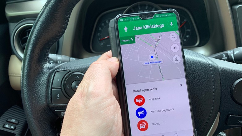 Google Maps z funkcją ostrzegania