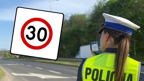 Znak B-43. Kontrola prędkości