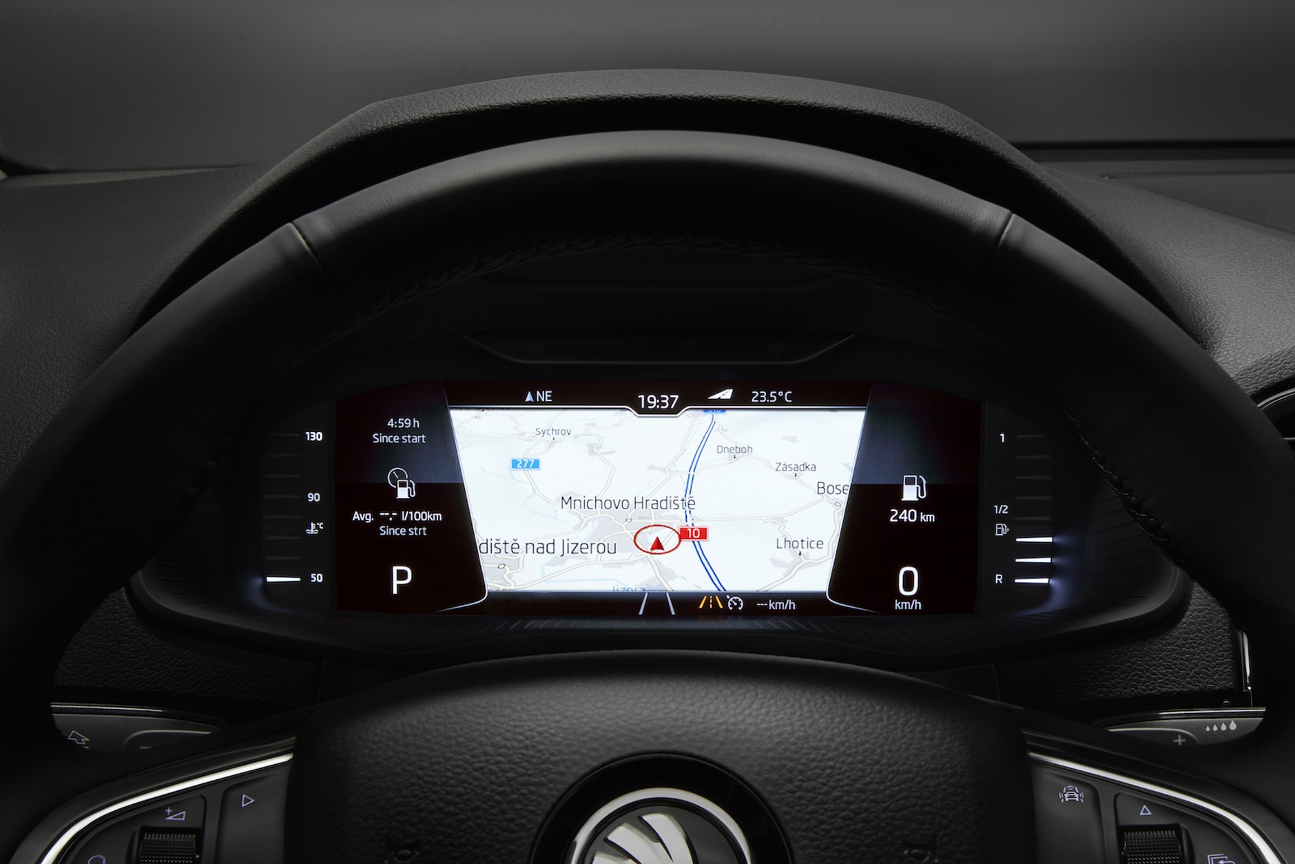 Cyfrowy zestaw wskaźników w Skodzie