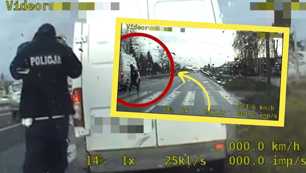 Nie spodziewał się, że obok stoi radiowóz. Policjanci złapali go na gorącym uczynku