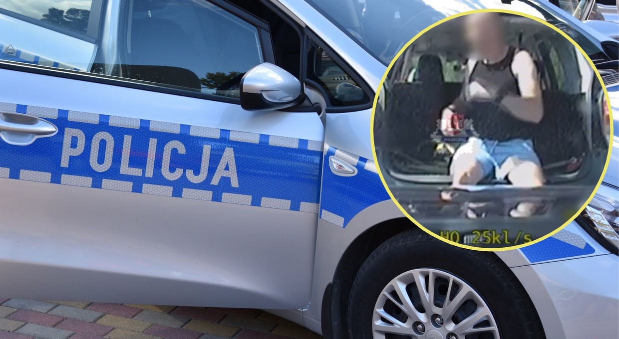 Wiozła męża w bagażniku. Jej tłumaczenie nie przekonało policjantów [WIDEO]