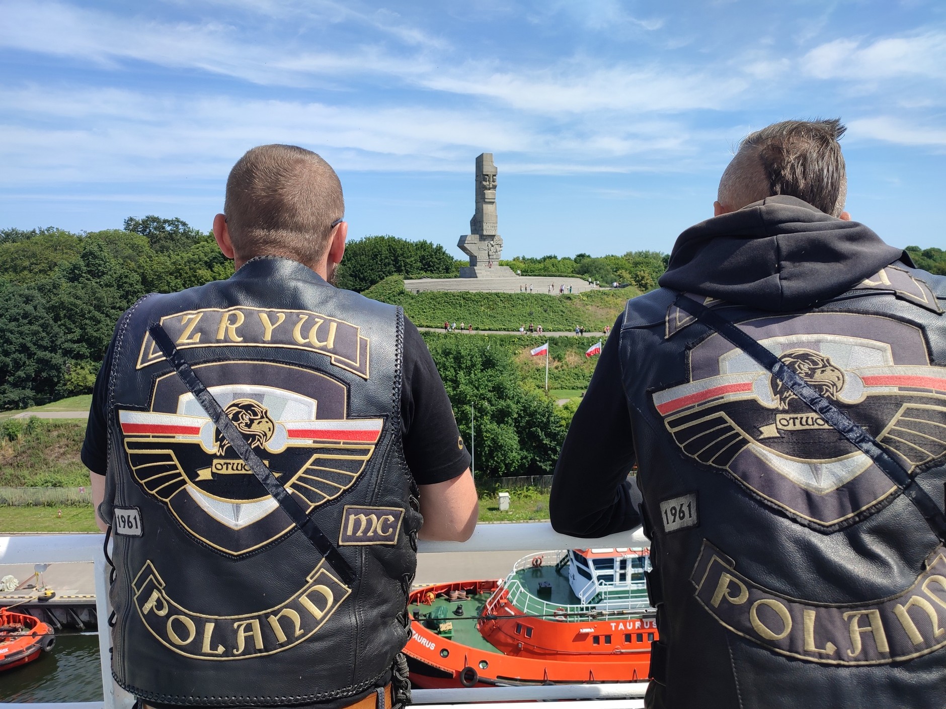 Klub motocyklowy Zryw MC Poland podczas podróży na Westerplatte