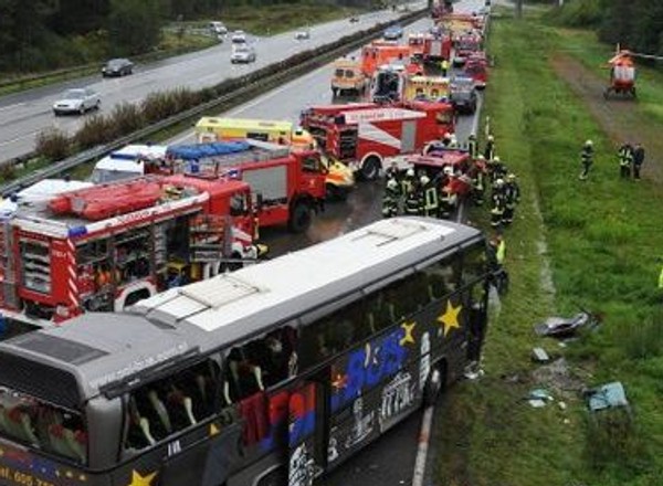 Tragiczny wypadek polskiego autokaru pod Berlinem