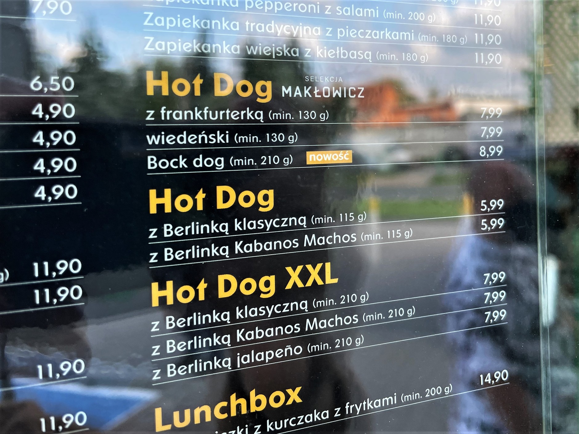 Ceny hot dogów na BP