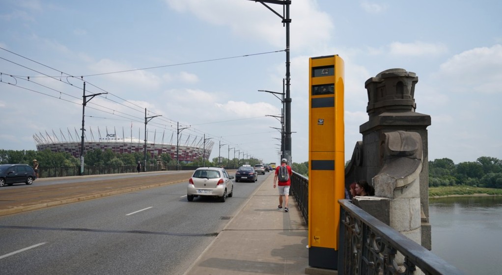 Fotoradar na moście Poniatowskiego