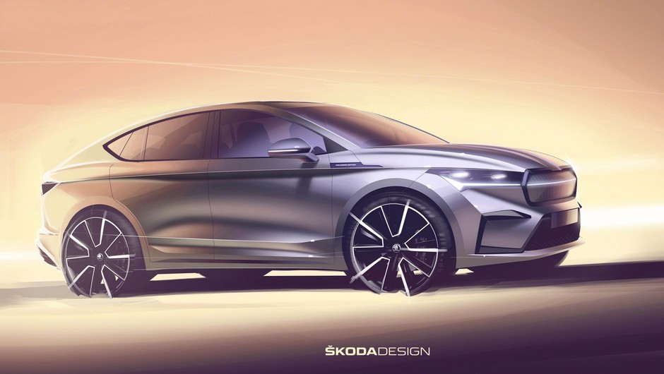 2021 ENYAQ-iV-Coupe Exterior-Press-Sket-ches FRONT BAT COUPE 2-1920x951