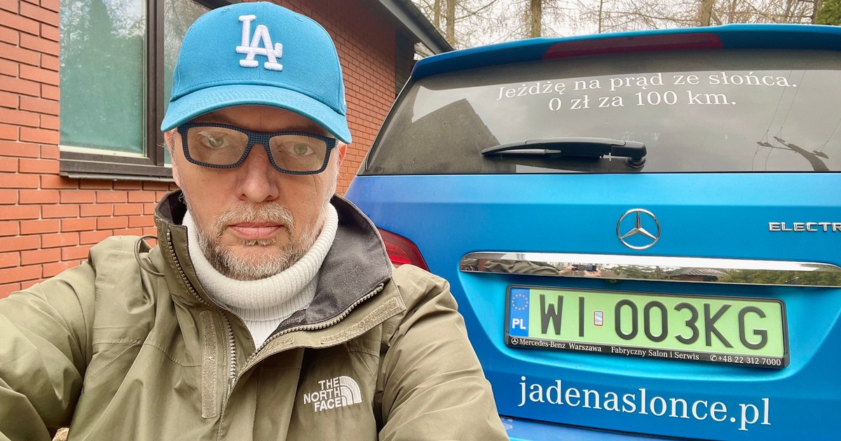 Marcin Mizgalski i jego elektryczny Mercedes klasy B