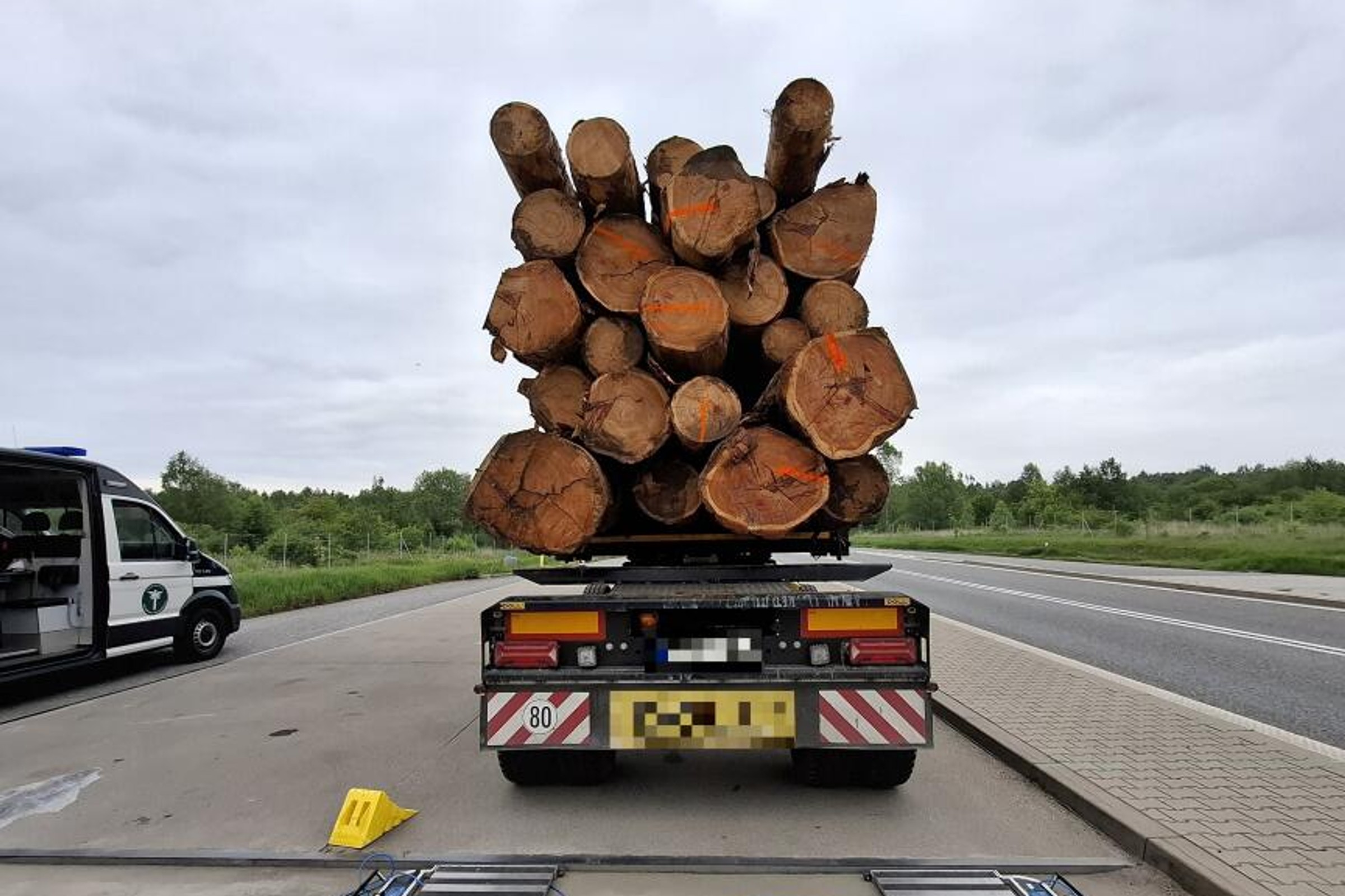 Inspektorzy ITD kontrolowali ciężarówki z drewnem. Ponad 12 ton za dużo