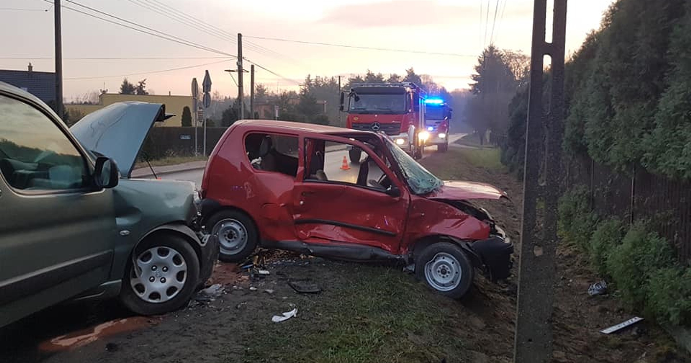 Wypadek po ominięciu progu zwalniającego