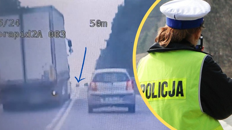 Przerażający manewr kierowcy ciężarówki w Lubuskiem