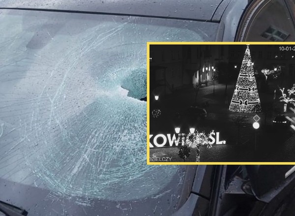 Nieudany drift kierowcy BMW. Wjechał w świąteczne dekoracje [WIDEO]