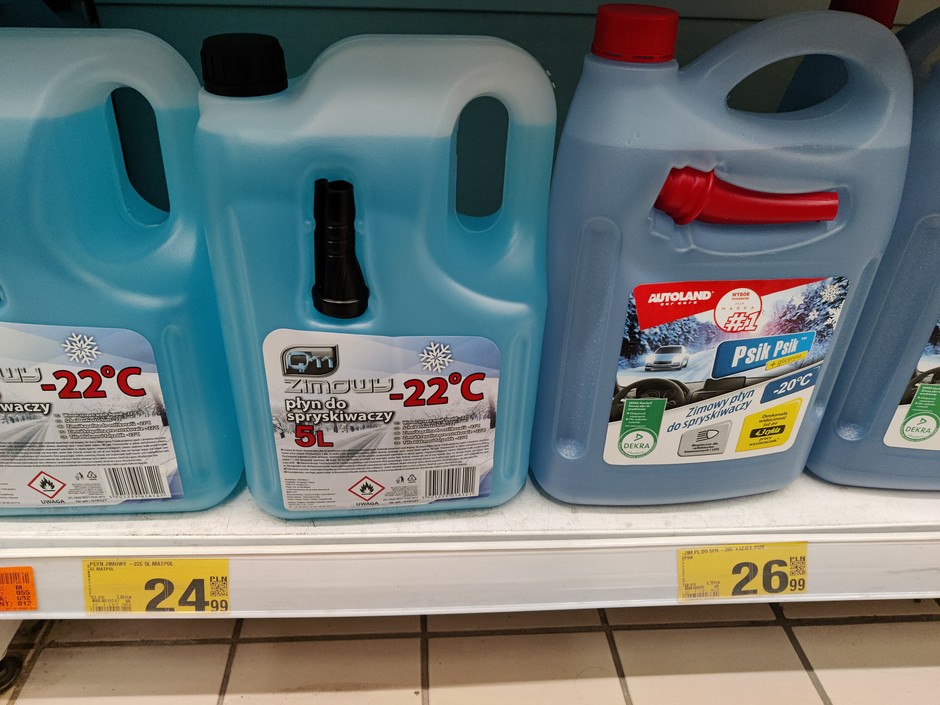 Płyn do spryskiwaczy Q11 (Matpol) i Autoland w Auchan - 24,99 zł i 26,99 zł
