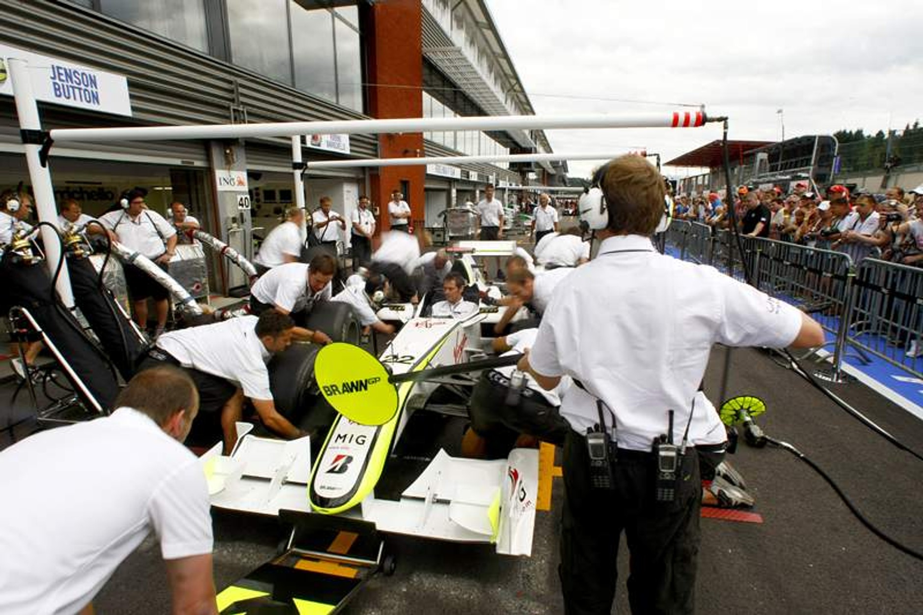 Grand Prix Belgii 2009: dwie gwiazdy wyścigu - Raikkonen i Fisichella (fotogaleria)