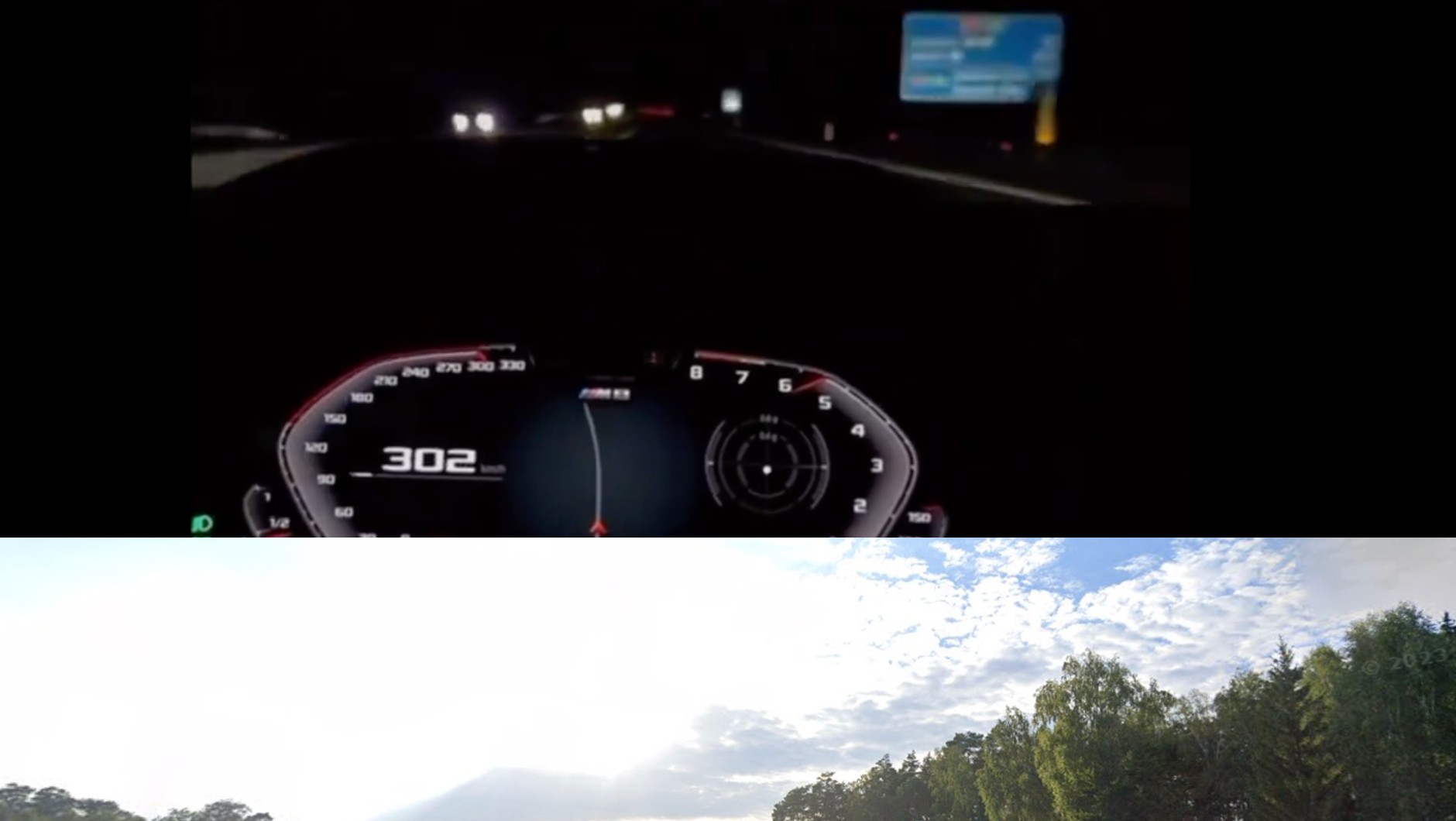Ustaliliśmy też, w którym dokładnie miejscu kierowca BMW przekroczył 300 km/h