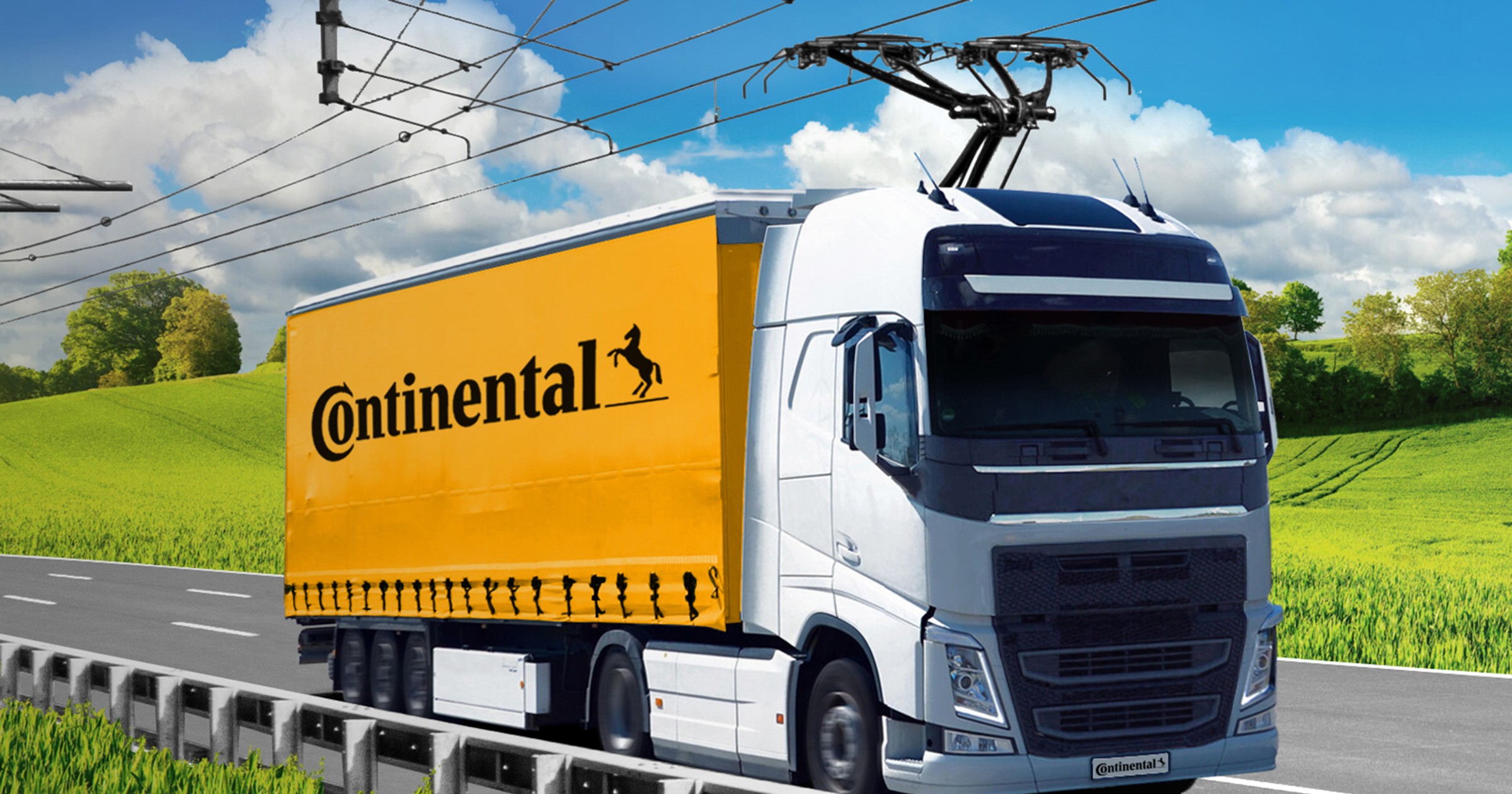 Elektryczna ciężarówka z pantografem Continental i Siemens