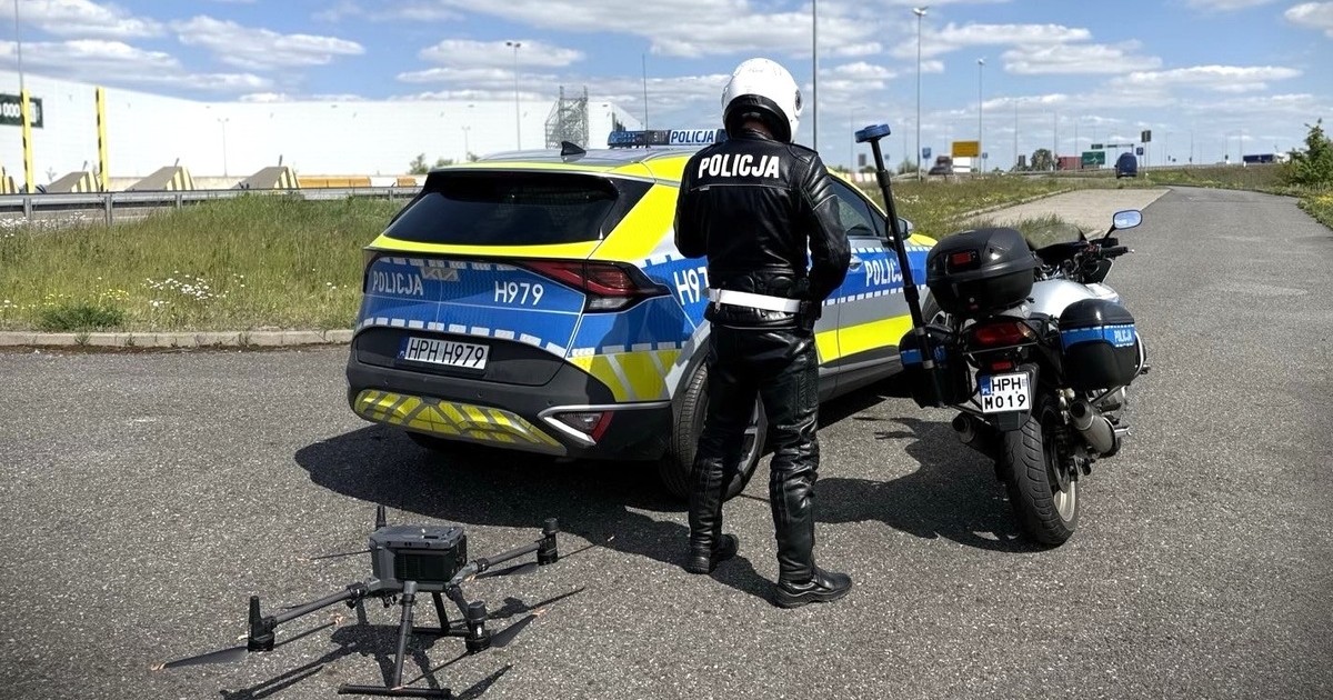 Kontrola autostrady A2 z wykorzystanie drona