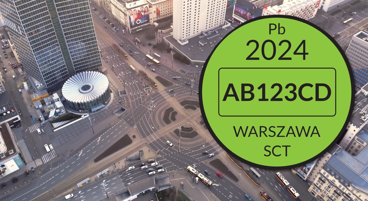 Tak będzie wyglądała nowa nalepka uprawniająca do wjazdu do strefy czystego transportu