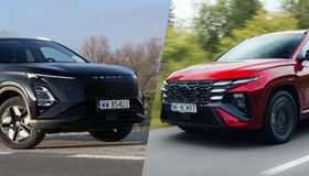 Omoda 5 (po lewej) i Hyundai Tucson (3. europejska generacja)