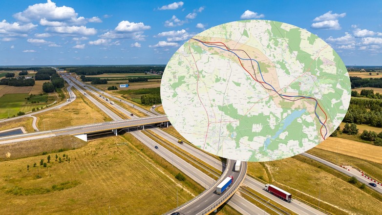 Droga ekspresowa pomiędzy węzłami Łódź Południe i Kozenin