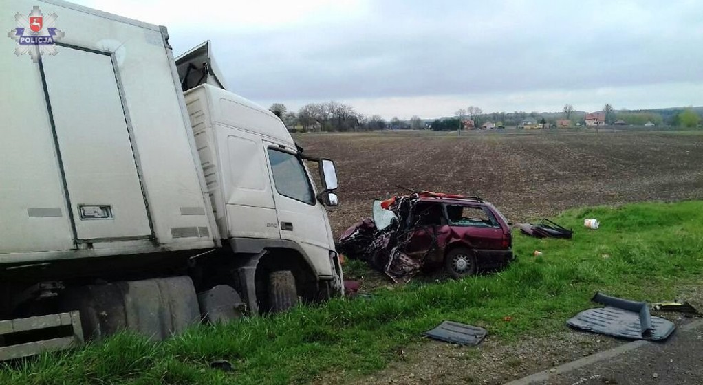 KWP Lublin - wypadek w Adamowie