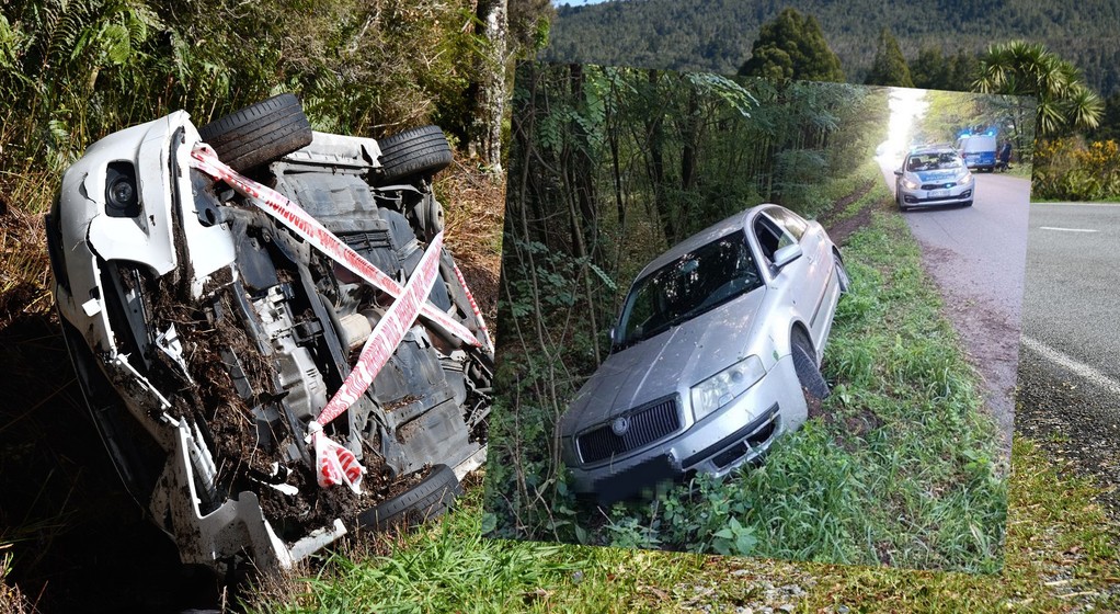 Kierowca Skody Superb zakończył ucieczkę w przydrożnym rowie