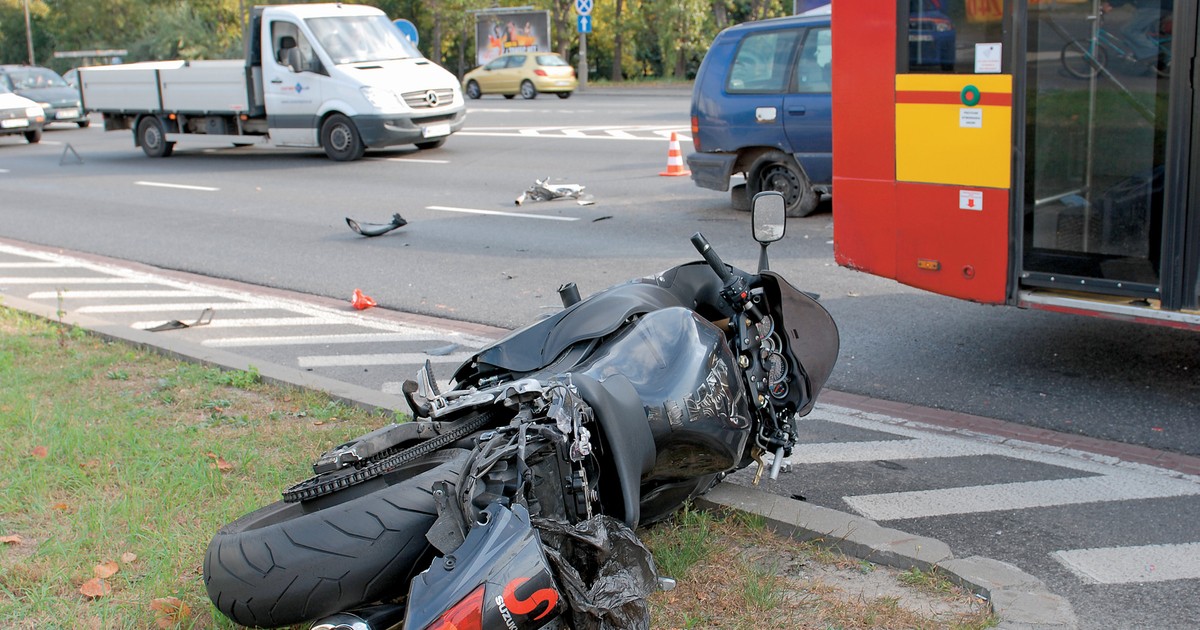 Wypadek na motocyklu
