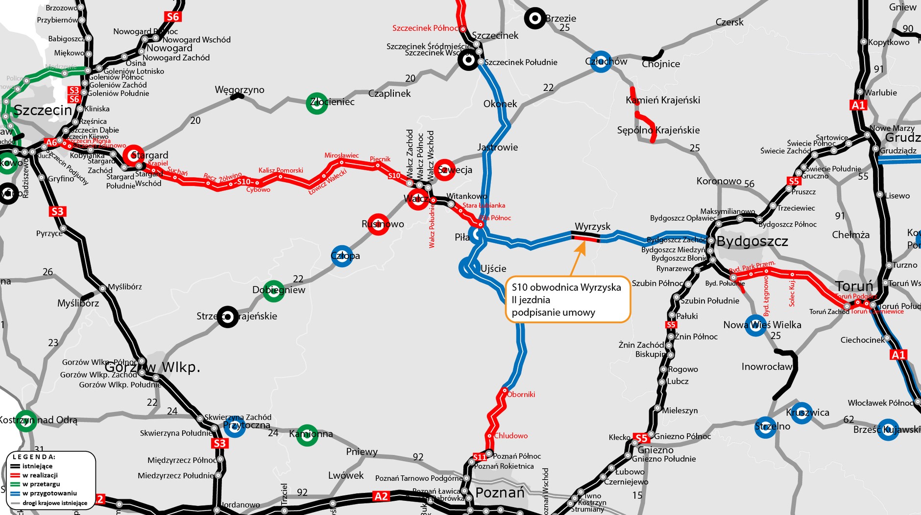 Obwodnica Wyrzyska — mapa
