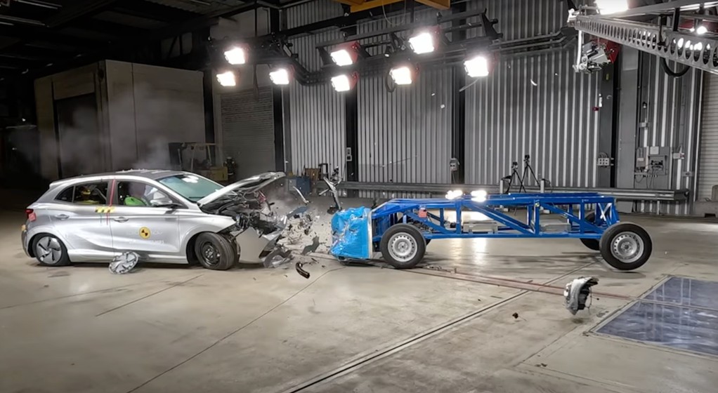 Test zderzeniowy MG 3przeprowadzony przez Euro NCAP