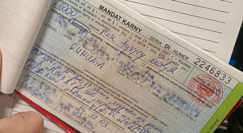 Kierowca ciężarówki ukarany mandatem na 6 tys. zł. Dostał też 30 punktów karnych