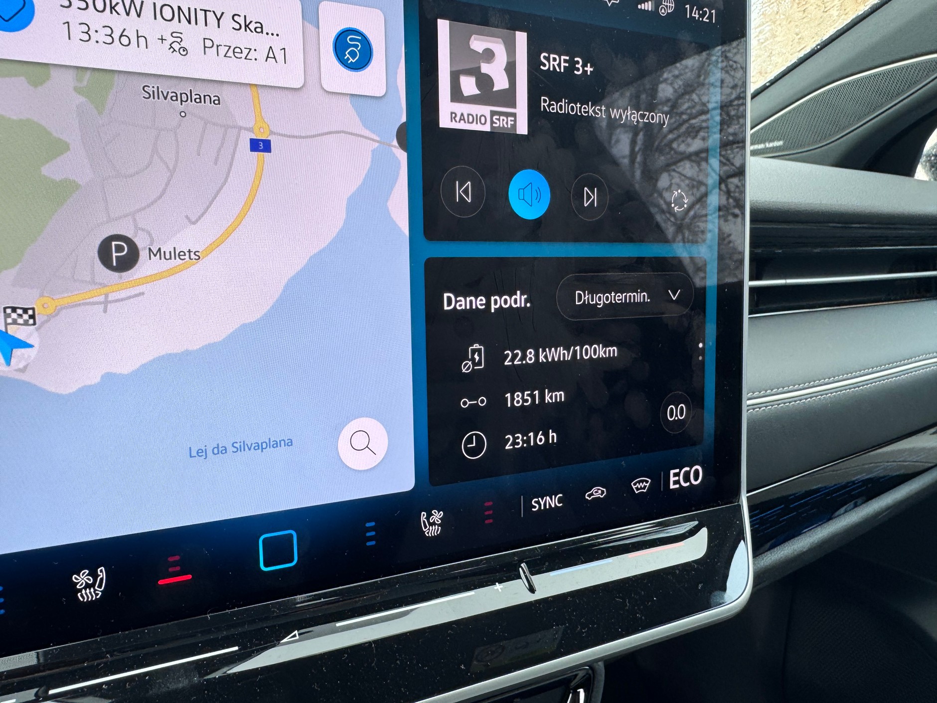 Zużycie energii Volkswagena ID.7 po przejechaniu 1851 km