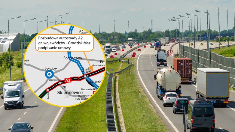 Rozbudowa autostrady A2 o trzeci pas. Kolejny odcinek z umową