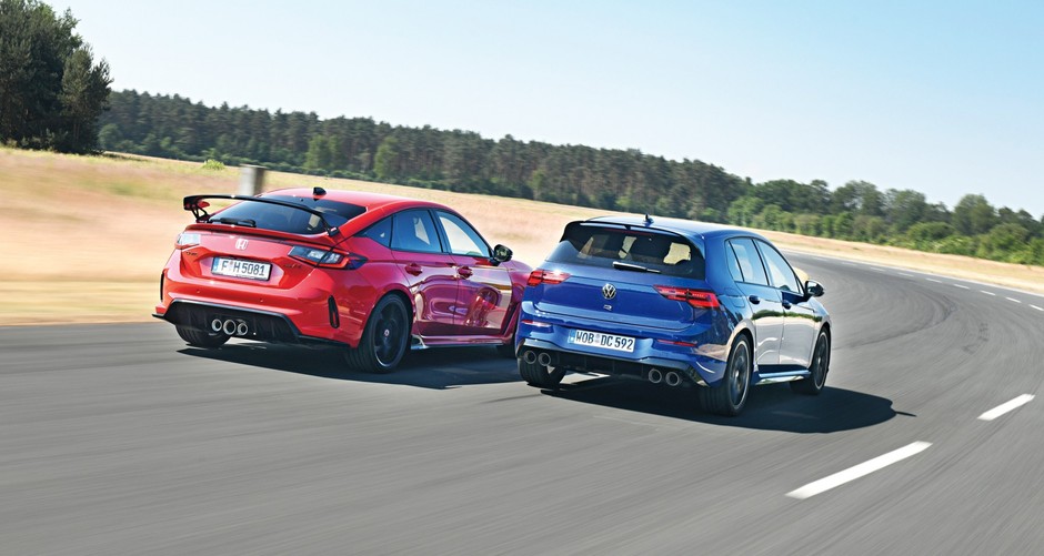 Honda Civic Type R kontra Volkswagen Golf R Performance
