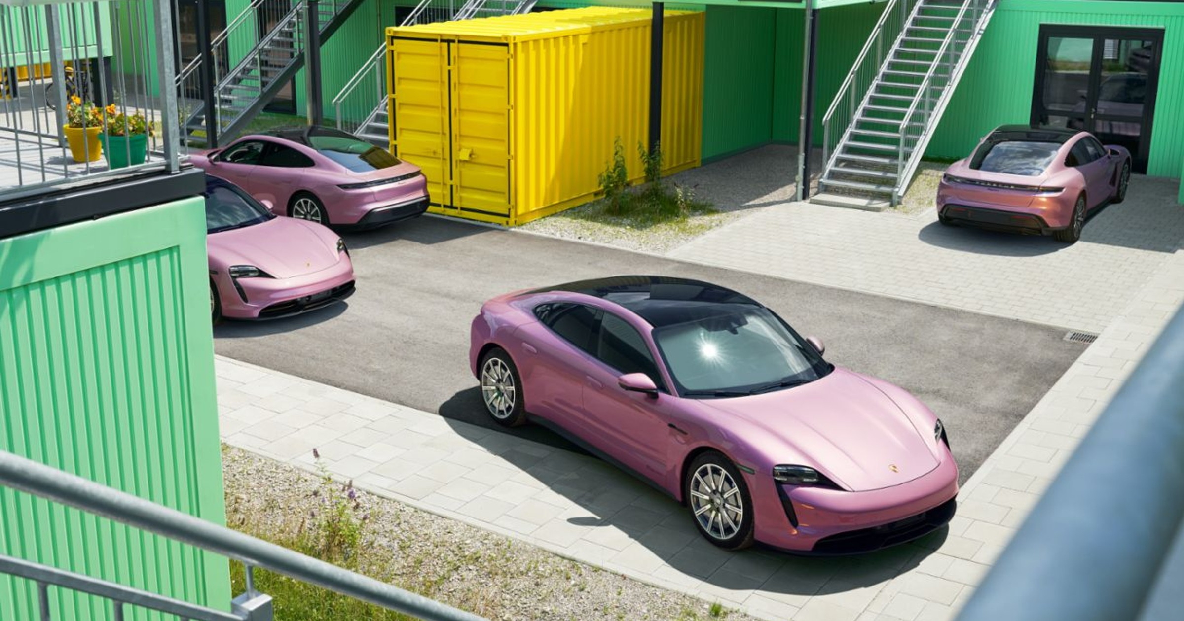 Zdjęcie z sesji Porsche Taycan 4S wykonanej przez Tomka Mąkolskiego