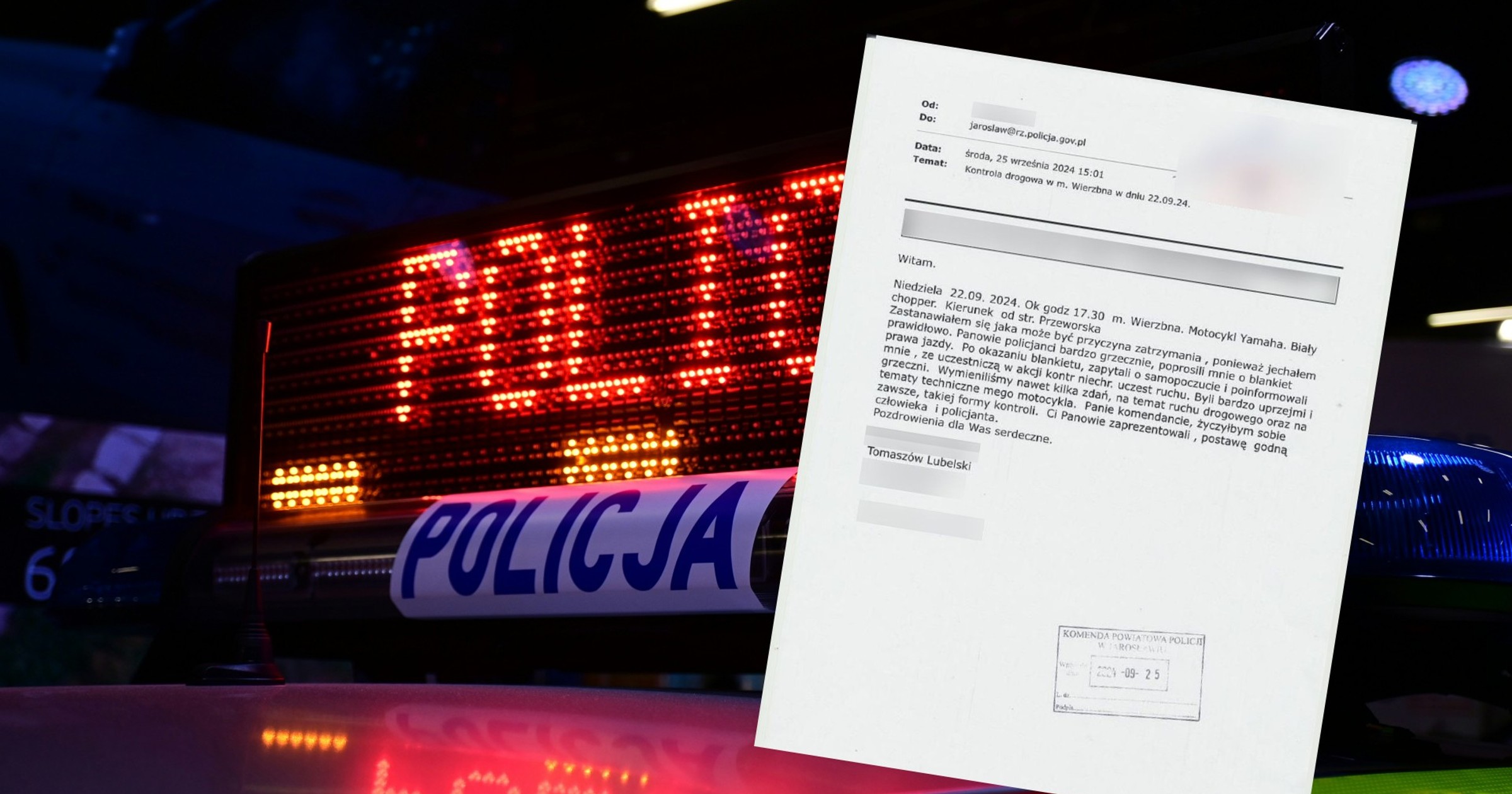 Policja list